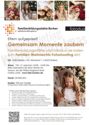 GEMEINSAM MOMENTE ZAUBERN Familien-Weihnachts-Fotoshooting